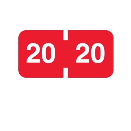 Nevs 2020 Barkley Year Bands 3/4" x 1-1/2" Red Reverse XY-R-2020-B